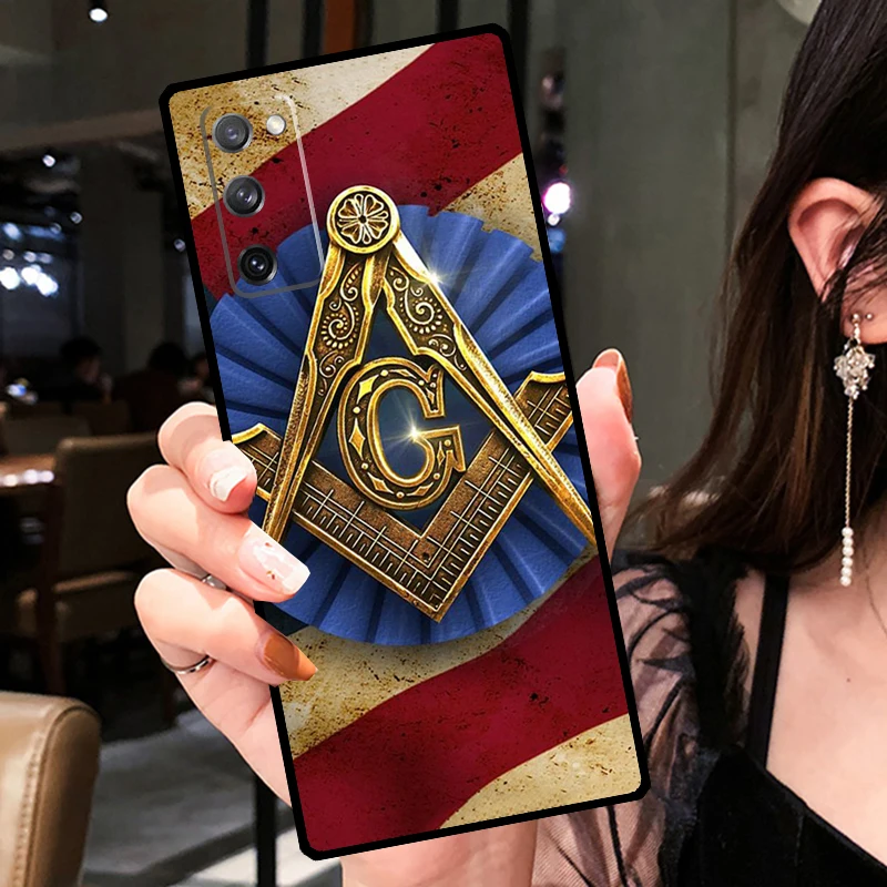 Freemasonry Logo Symbol Phone Case For Samsung Galaxy S23 Ultra S21 S22 Plus S20 FE S9 S10 Note 10 20 Ultra Cover