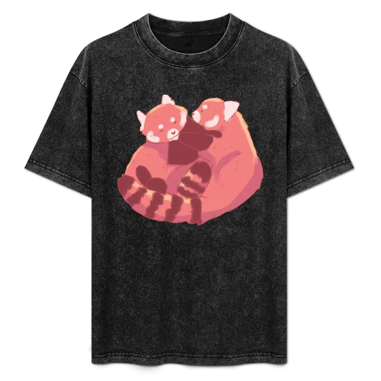 

Red pandas hug T-Shirt Festive Simple T-Shirt