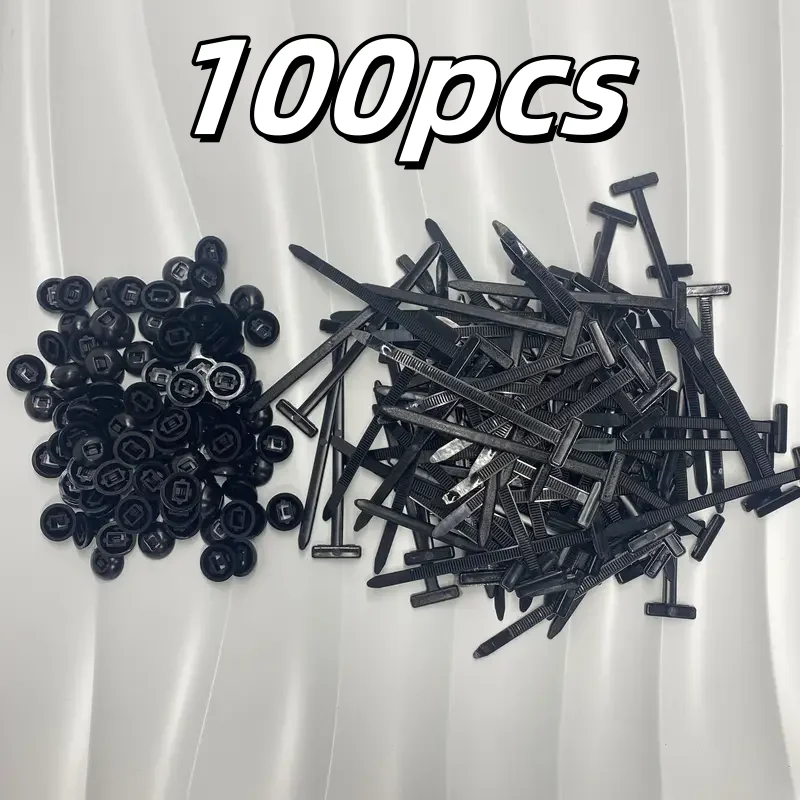 100 Stück robuste, selbstsichernde Nylon-Kabelbinder – UV-beständige, hochfeste Befestigungselemente für den Einsatz im Auto/Zuhause/Büro/im Freien – mit B