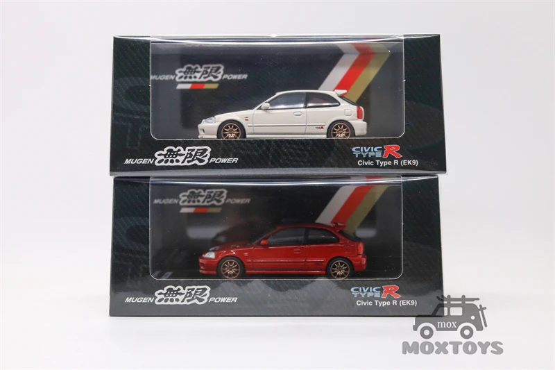 MH Motorhelix 1:64 Typ R EK9 Mugen Rot/Weiß Öffnungshaube Druckguss Modellauto