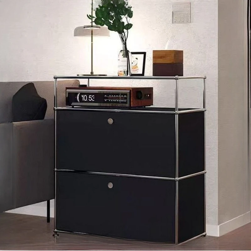 Stainless steel cabinet  living room combination dining side cabinet high value