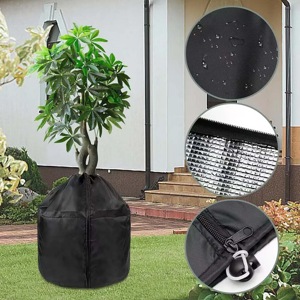 Winter Plant Cover 45*50cm Plant Insulation Cover for washable 210D Oxford Cloth Cold Resistance Thermal Aluminum Film