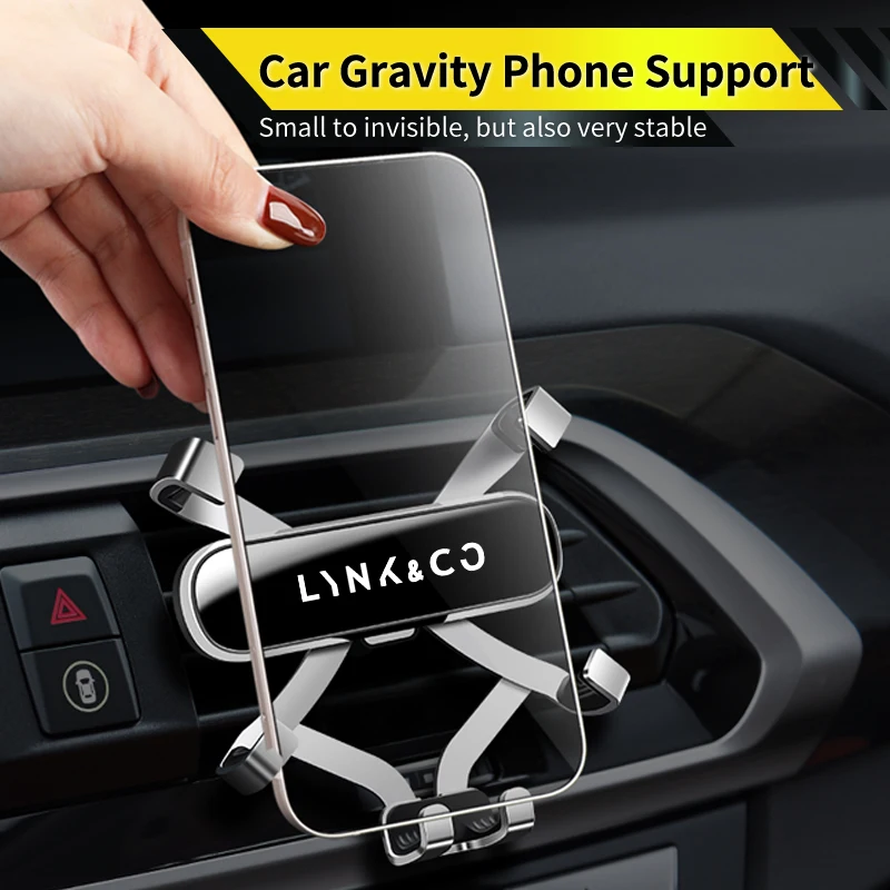 الجاذبية حامل هاتف السيارة تنفيس الهواء جبل كليب حامل هاتف GPS دعم ل LYNK & CO 01 02 03 + 05 06 09 PHEV 09 MHEV