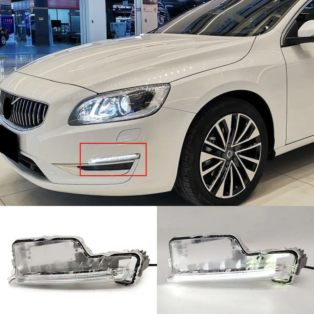 

For Volvo 14-18 S60L/V60/S60 front bumper fog lights daytime running lights daytime running lights