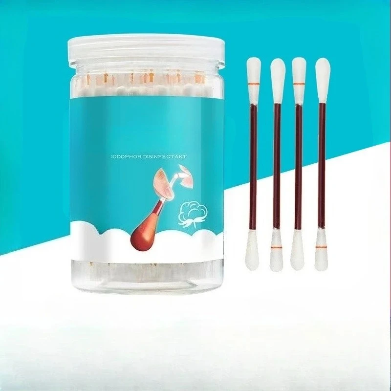 50Pcs A Disposable Iodophor Cotton Swab Is Used for Emergency Disinfection of Abrasions and Injuries At Home
