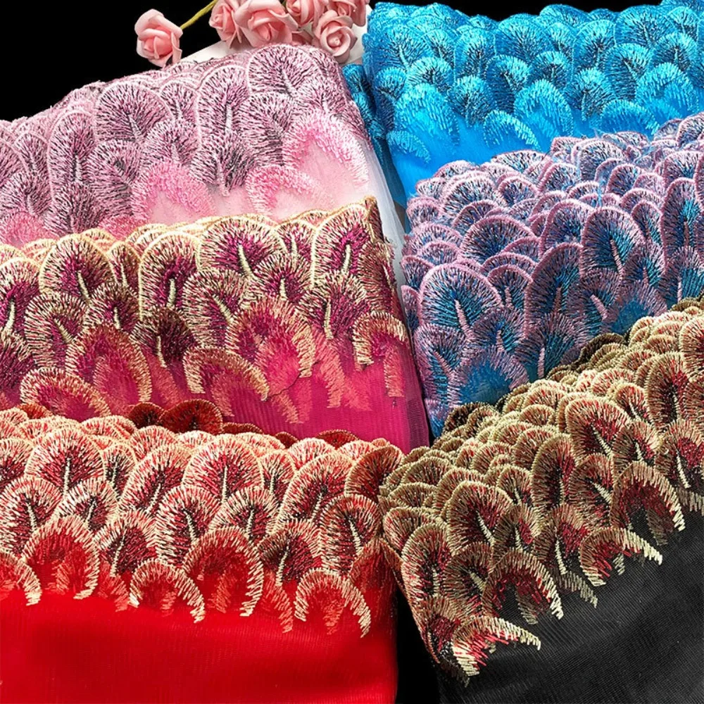 

New Multicolor Embroidery Lace Fabric Mesh DIY Sewing Ribbon Trim Handmade Hem Trim Lace Trim Handicraft Accessories