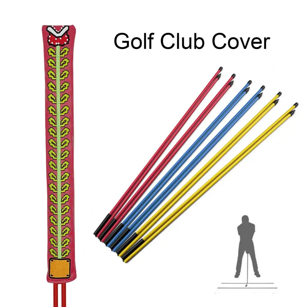 

Golf Alignment Stick Cover Scratch-proof Embroidery Design Golf Putter Protector Cover Equipment