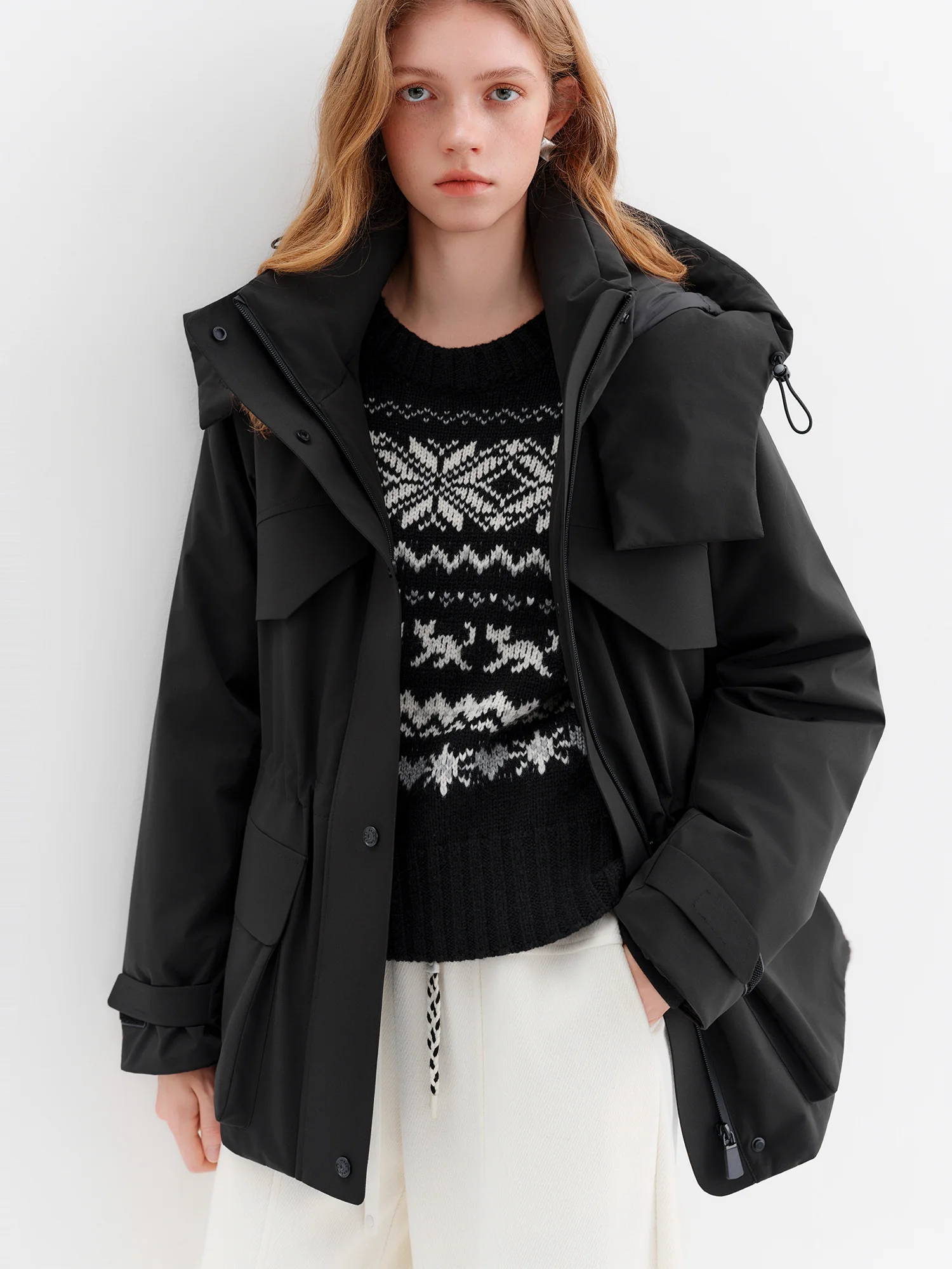 FSLE 2025 Winter Dames Gordel Taille Opstaande Kraag Pufferjas Techwear Jas Thermische Isolatie Waterdicht Licht Outdoor Parka