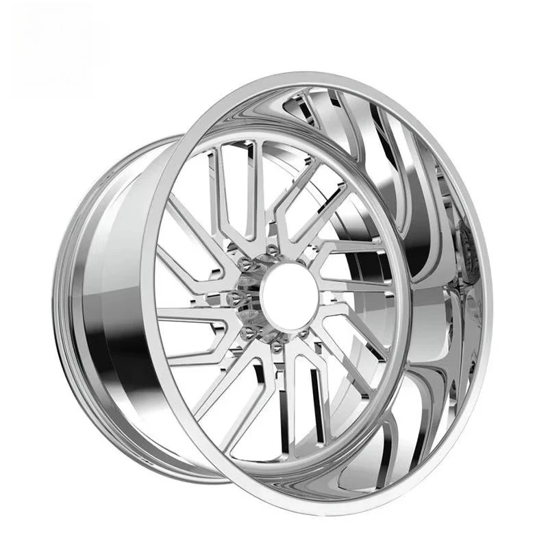 DW Forged Mirror Polished 8 Lug Directional Twin Spoke Truck Wheels 20 22 24Inch Deep Lip for Pickup Truck for Ford F250 F350