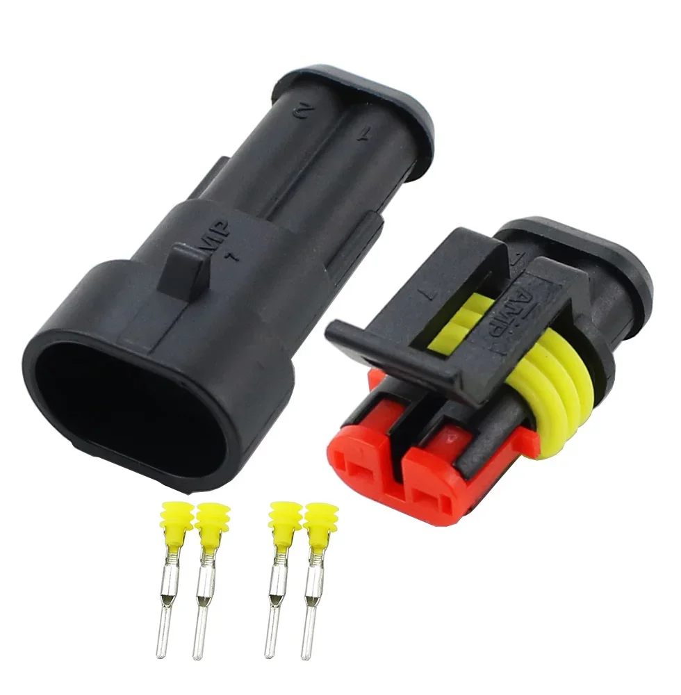 10set /20 Sets 2Pin to choose Seal Waterproof Electrical Automotive Wire Connector Plug Terminals for Car Way Seal Quad Bike