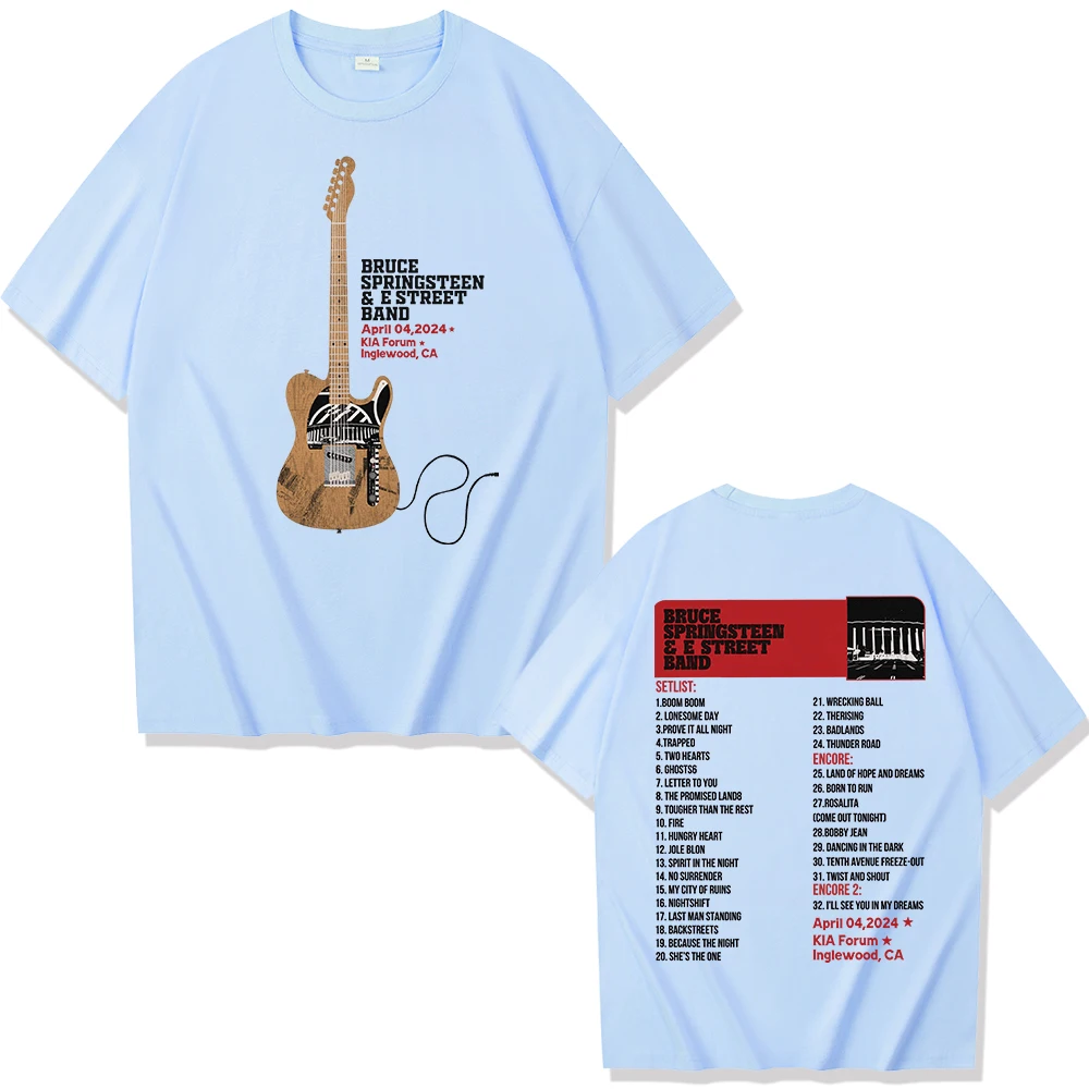 Bruce Springsteen and E Street 2024 Tour T-Shirts Summer Shirts Short Sleeve Man Woman Fans Gift Unisex