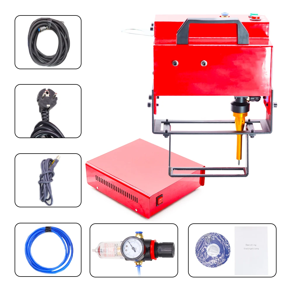 Imagem -02 - Máquina Pneumática Portátil do Ponto do Metal Peen da Marcação Máquina da Marcação do Quadro para o Código do Vin Número do Chassi 220v 110v 100x20 mm