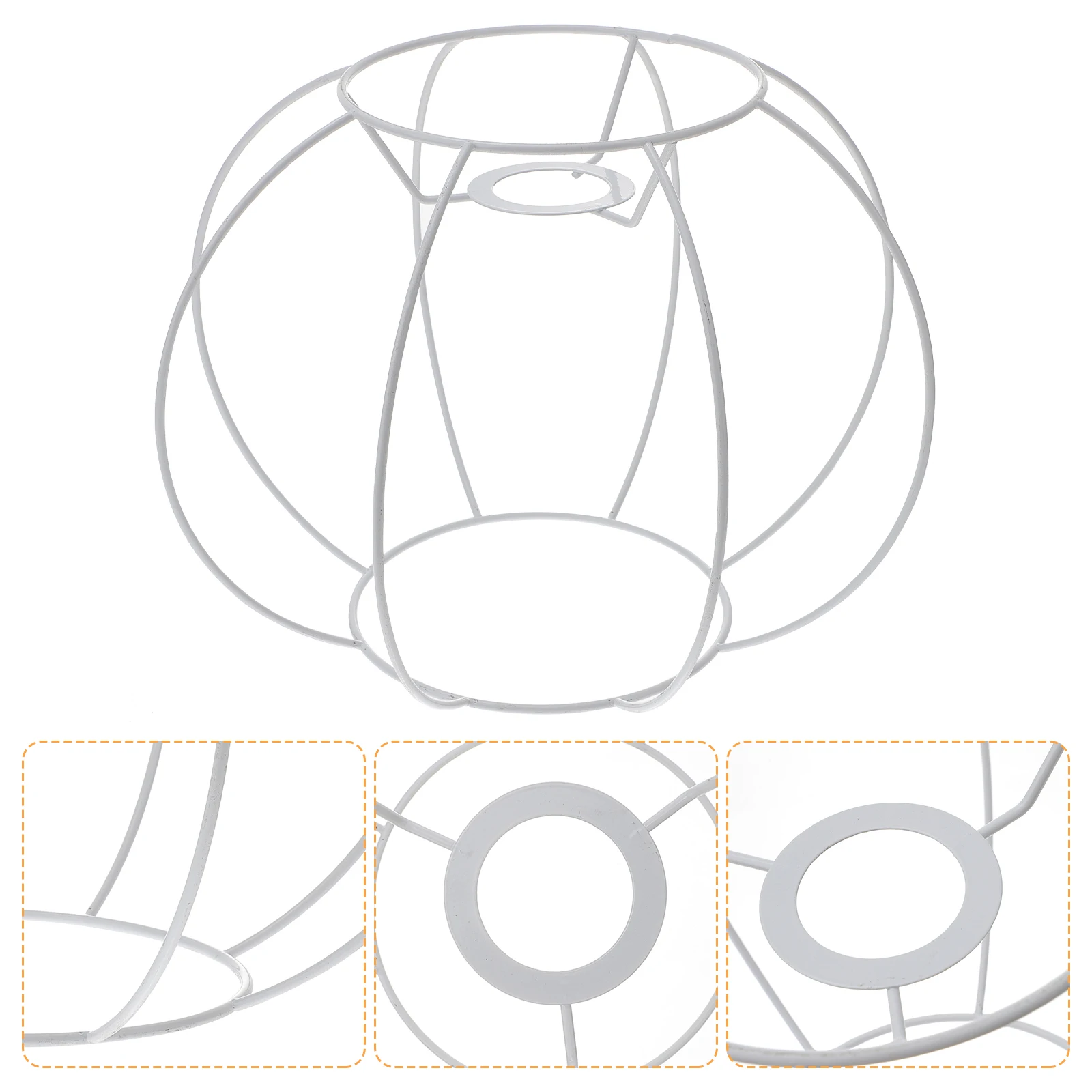 

1Pcs Iron Lantern Frame DIY Lampshade Holder Stable Metal Lamp Bracket for Pendant Light Wire Lamp Shade Accessories