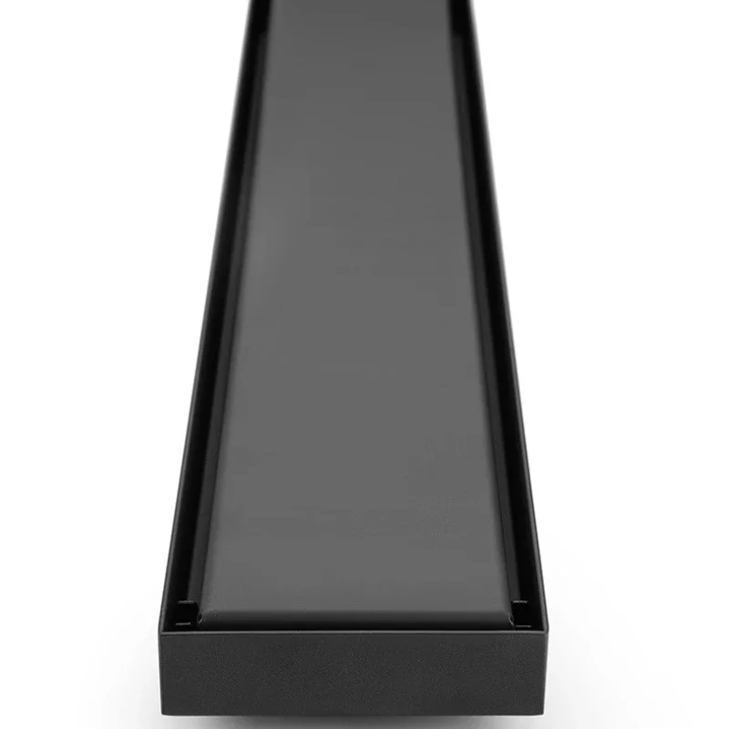 304 stainless steel tile-inlaid rectangular floor drain, bathroom shower room black extended deodorant floor drain
