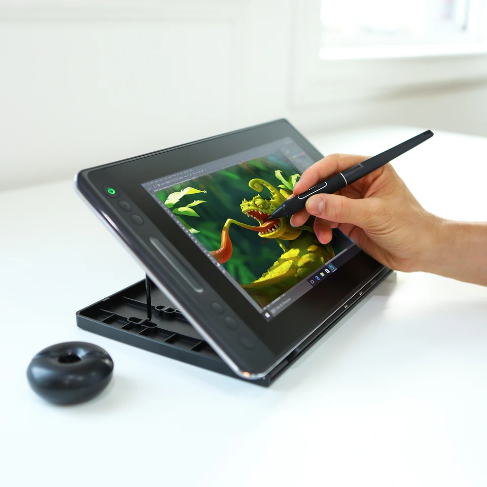 Huion-kamvas pro 12グラフィックタブレット画面、120% rgb傾斜