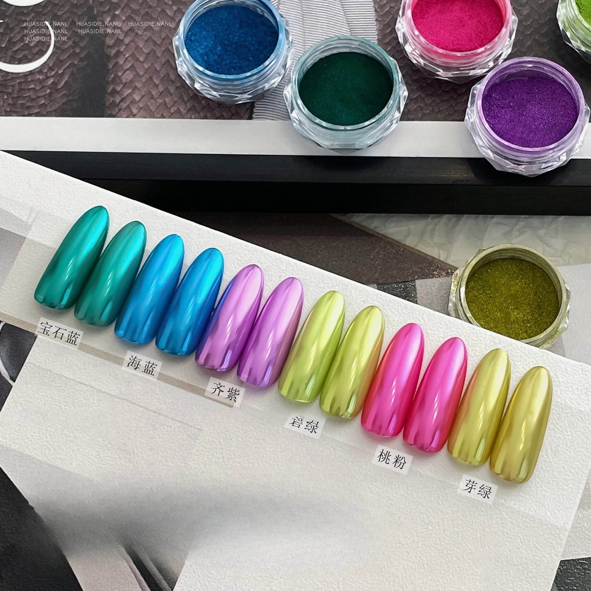 

Magic Mirror Powder Chameleon Polarizing Nail Glitter High-Light Diamond Holographic Nail Art Pigments DIY UV Gel Manicure Dust