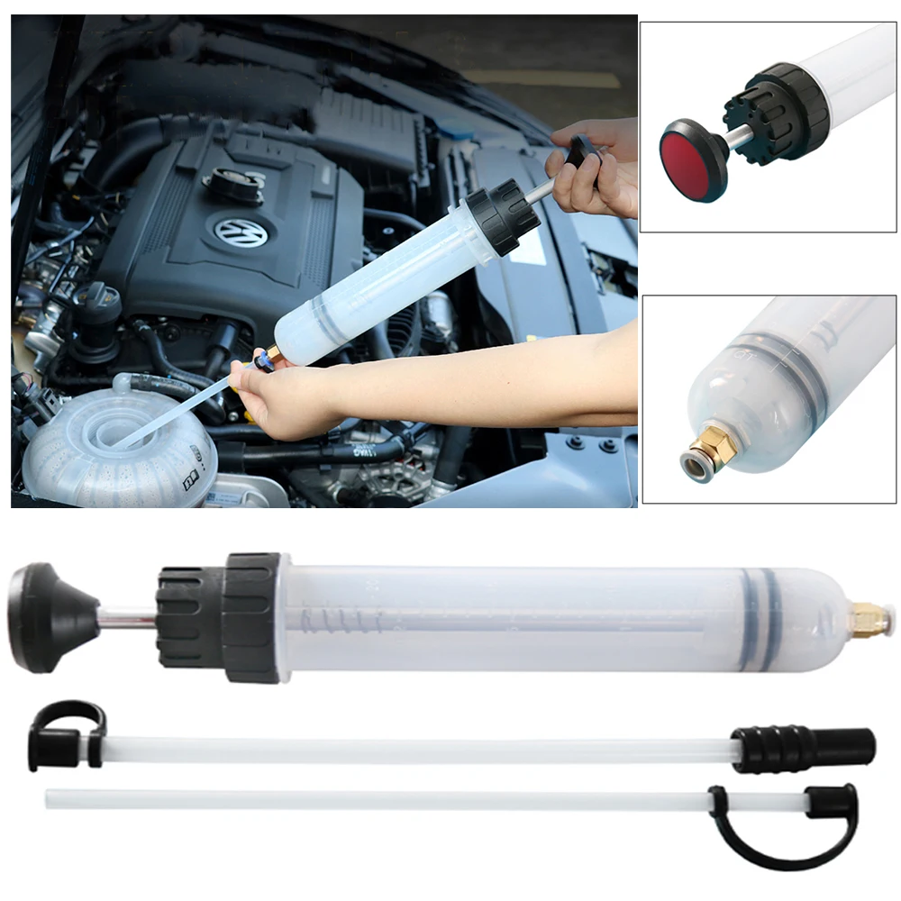 Car Oil Fluid Extractor Fluid Syringe Pump Siphon Pump Brake Fluid Auto Manual Suction Vacuum Fuel Transfer Hand Pump Dispenser
