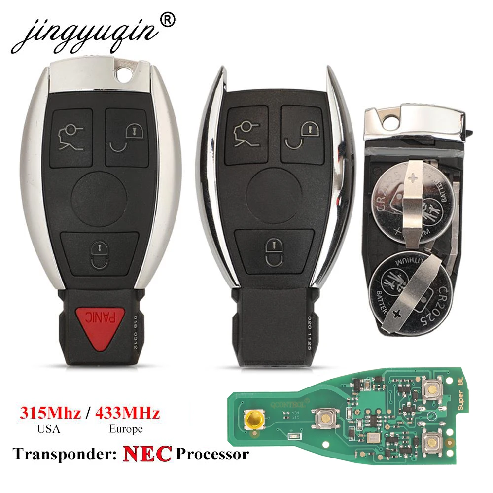 

Jingyuqin NEC дистанционный автомобильный брелок 315/433 МГц для Mercedes Benz C E S Class CLS W166 W169 W203 W204 W210 W211 W118 W171 W172 W220