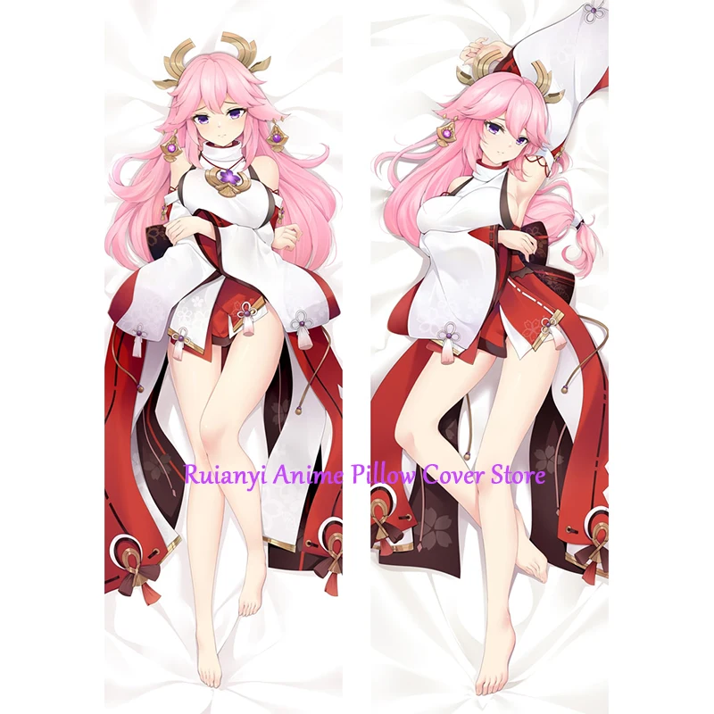 

Двусторонняя наволочка Dakimakura Anime Guuji Yae, наволочка для тела с принтом в натуральную величину, наволочка для взрослых 2024