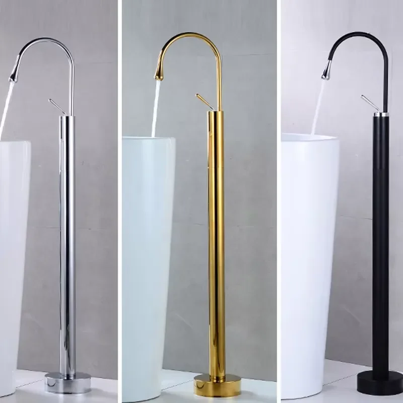 Water Drop Hot Cold Water Bath Tub Shower Faucet Rose Gold Contemporary Bathroom Metered Faucets,floor Stand Faucets Rain