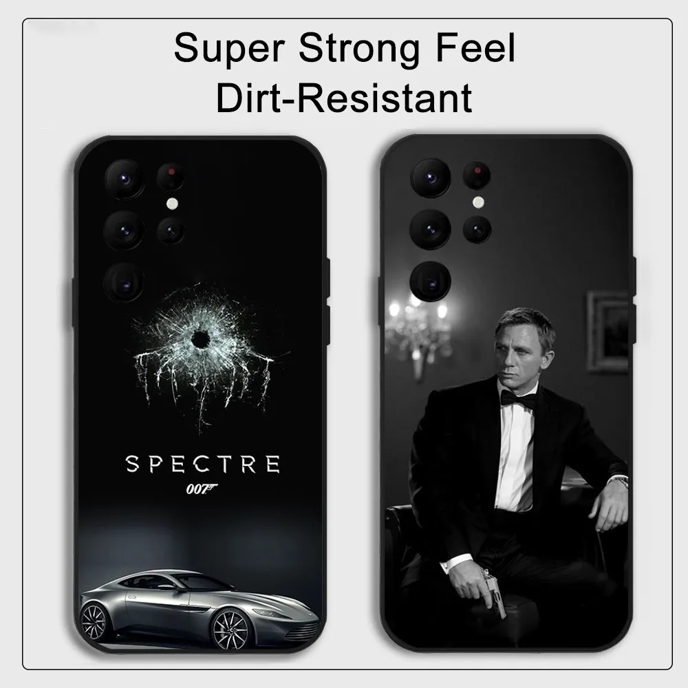 זמן אל ד-die 007 במקרה טלפון במקרה Samsung s סדרה s20 s21 s22 s23 s24 Fe + אולטרה tpu רך במיוחד למקרה ידידותי לעור