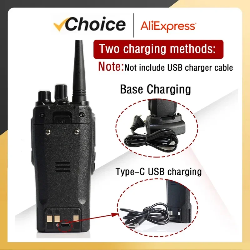 BaoFeng BF-1909 10W alta potência dois sentidos rádio transceptor, UHF400-470, 3800mAh atualização de longo alcance de BF-1904 CB rádio Walkie Talkie