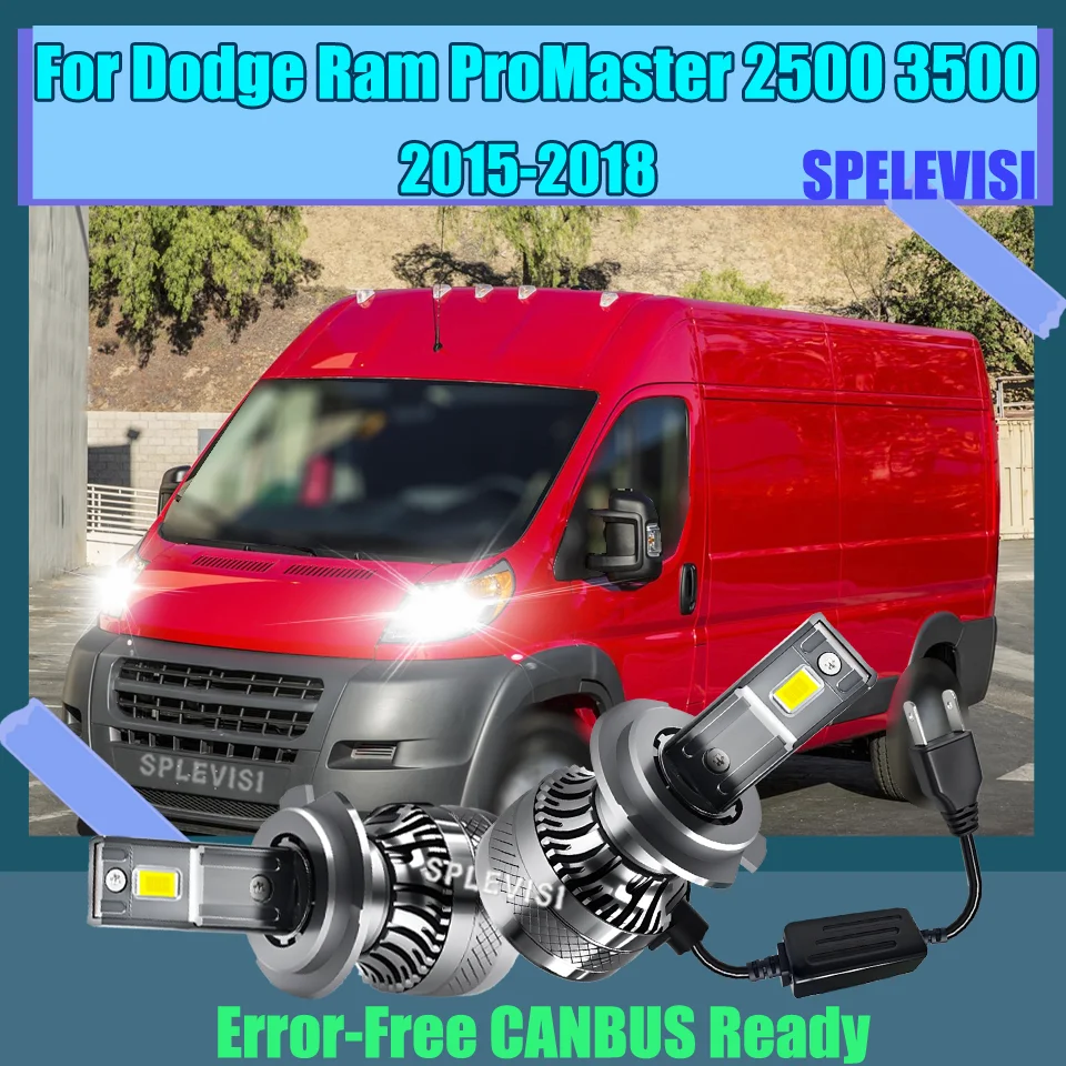 

H7 6000K ксеноновые белые лампы автомобиля, алюминиевые противоударные фары Plug & Play для Dodge Ram ProMaster 2500 3500 2015 2016 2017 2018