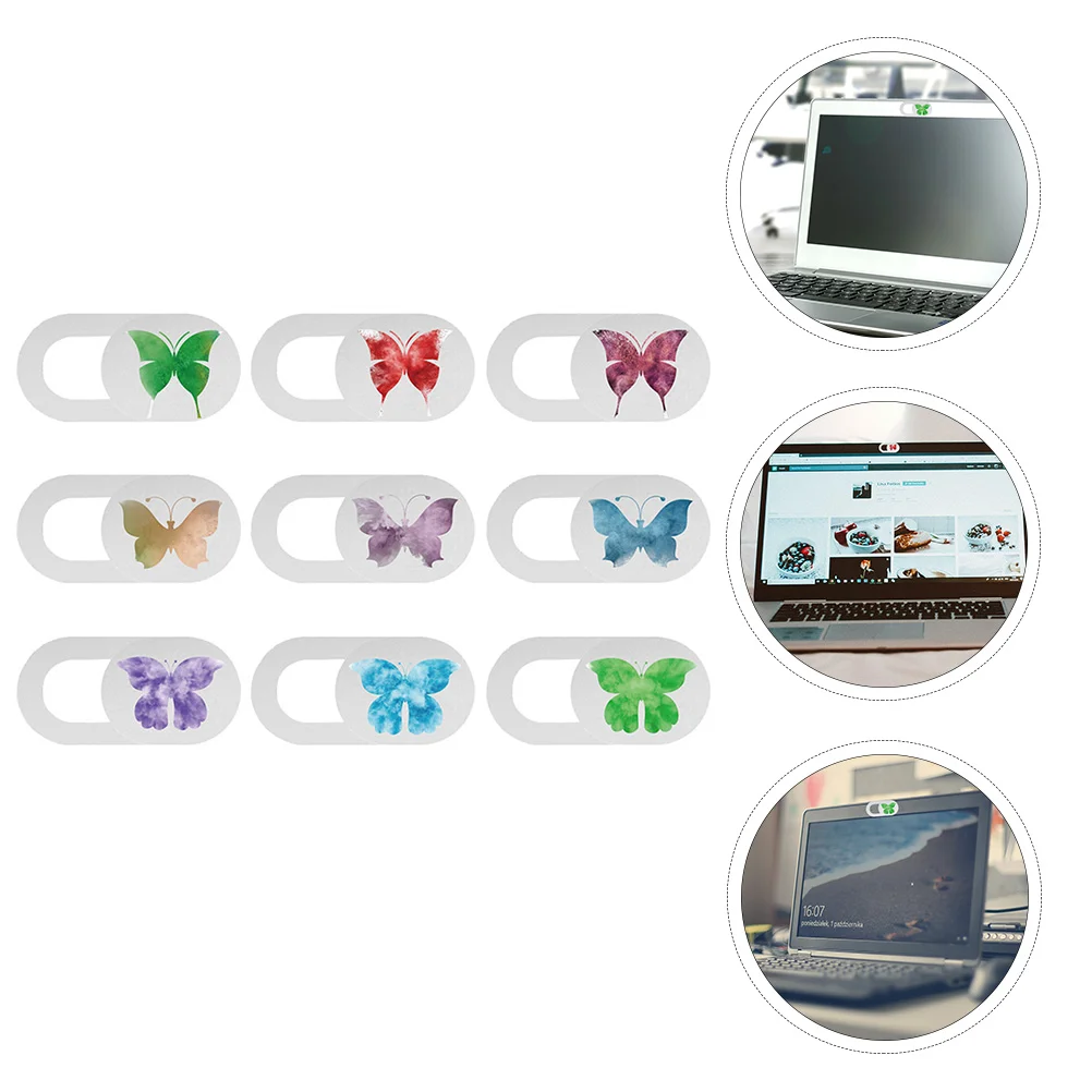 9 Pcs Cover Webcam Privacy Tablet Slide Laptop Computer Adhesive Peeping Small and Fresh