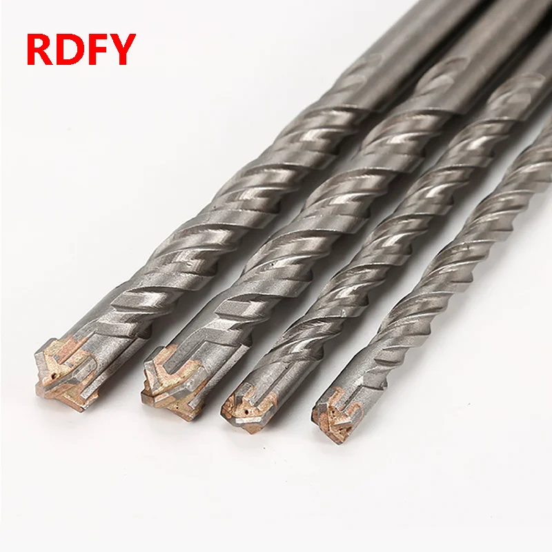 200mm cross drill bit Rotary drill bit Concrete drill bit 6-25mm SDS-PLUS round shank. For drilling through walls and stones