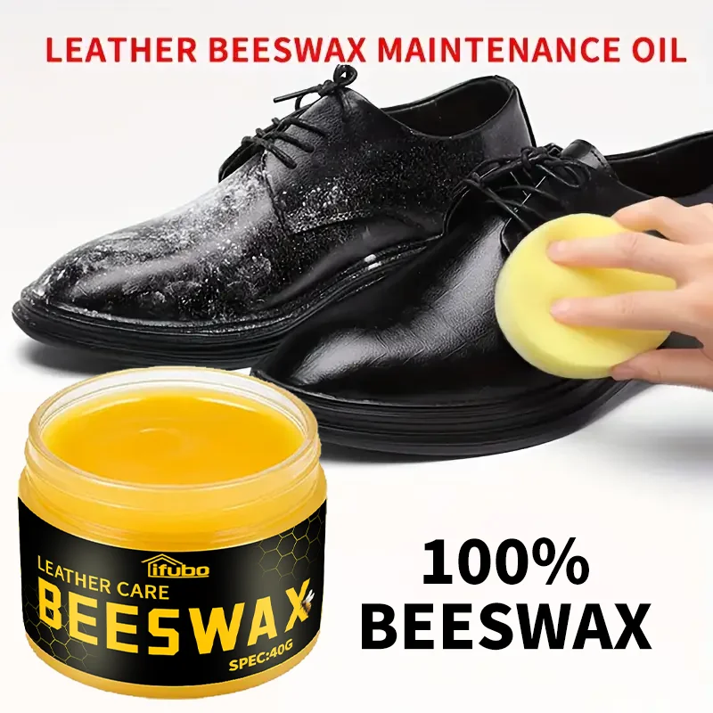 Ifubo Leather Care Beeswax, 100% Natural Beeswax Leather Pol
