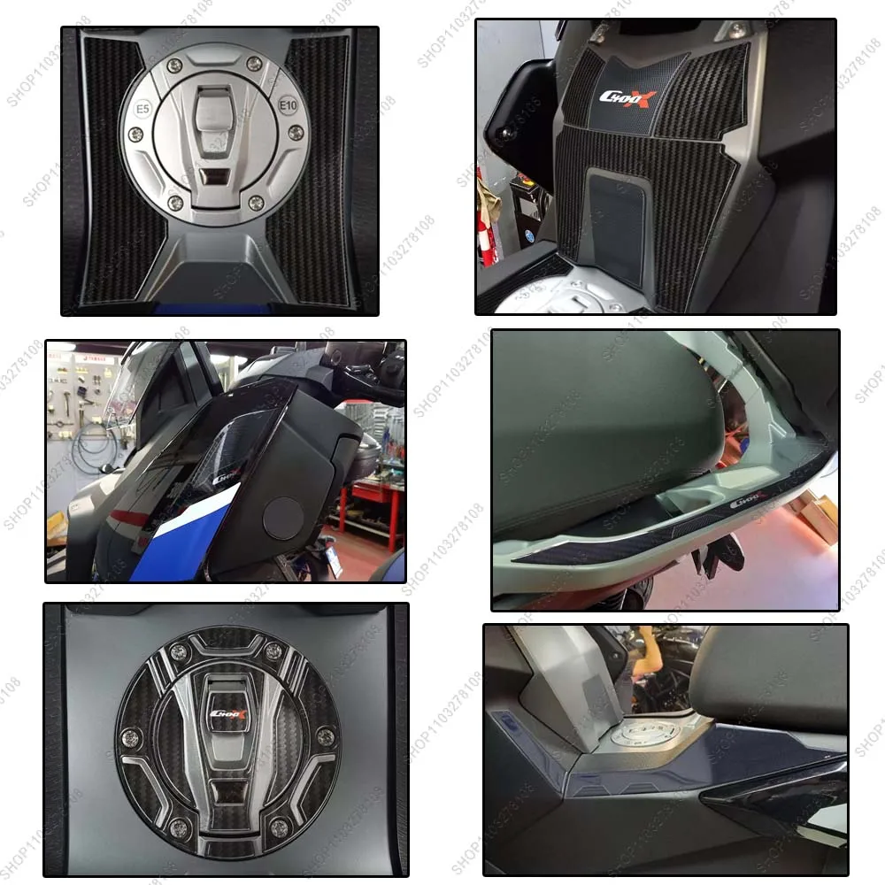 For BMW C400X 2023 2021 Motorcycle Anti slip Tank Pad Side Traction Pads Protector Sticker 3D Resin Stickers kit