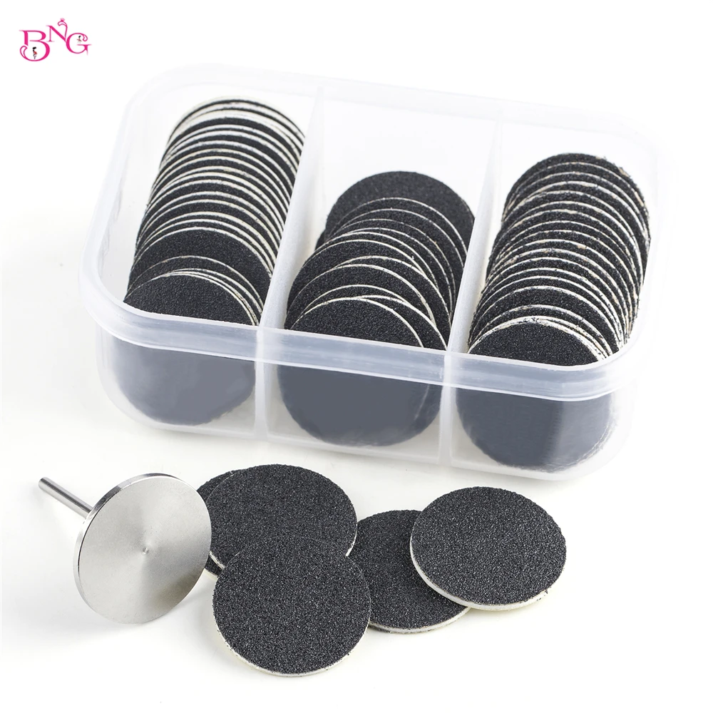 60pcs/set Foot Pedicure Discs Foot File Callus Remover Replaceable Sanding Paper File for Heels Pedicure Tools 15/20/25mm