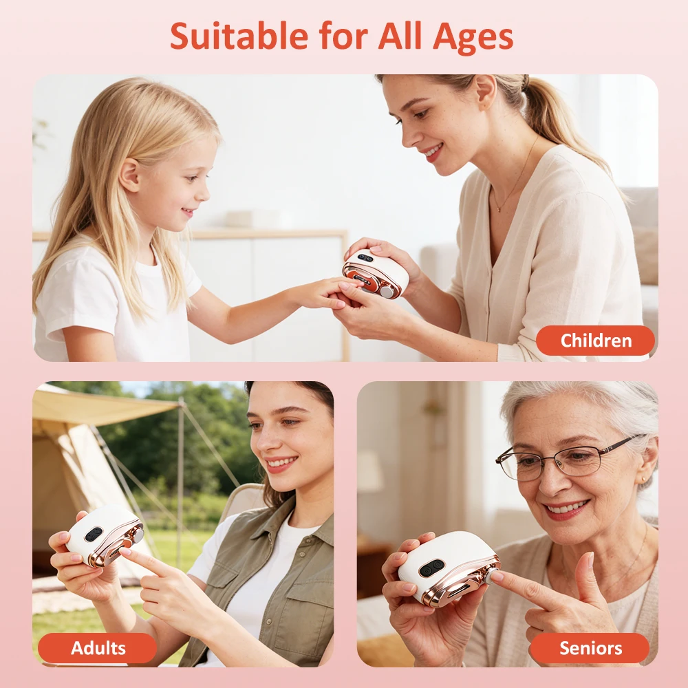Automatischer elektrischer Nagelknipser 2-in-1 Nagelschneider Polierer Schleifer für Babys, Kinder, Erwachsene, wiederaufladbarer Nageltrimmer, Maniküre-Werkzeug – Detail 7