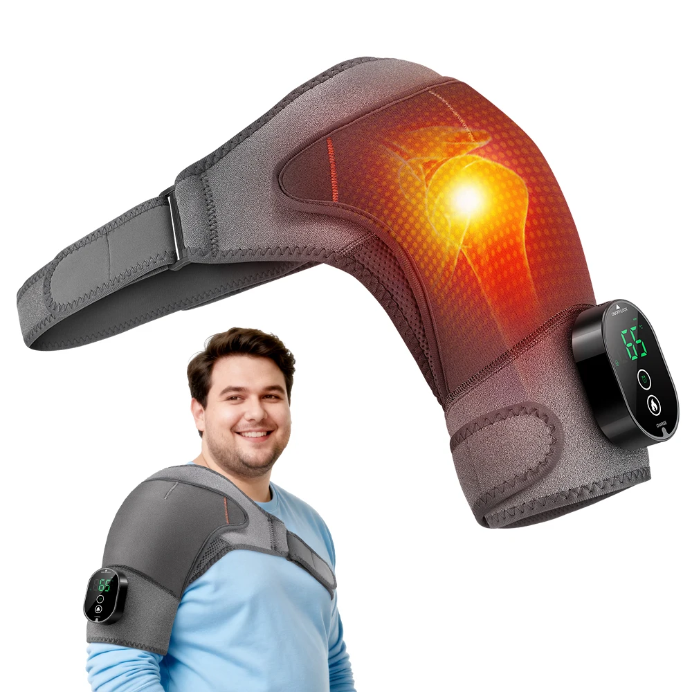 

Электрический вибрационный массажер для колена с подогревом, поддерживающая подушка для локтя, регулируемый массажный пояс для плеч с подогревом для расслабления мышц