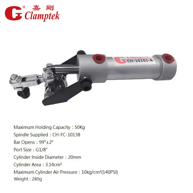 CH-10101-A Pneumatic Power Clamps  Inlet G1/8'' Holding Capacity 50Kg Vertical Toggle Clamps