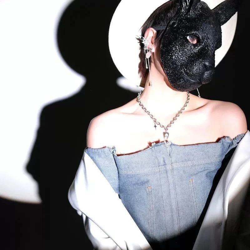 Easter Bunny Whole Face Mystery Masquerade Mask Carnival Halloween Festival Party Prom Aldult decorare Kawaii Bunny Girl Tools