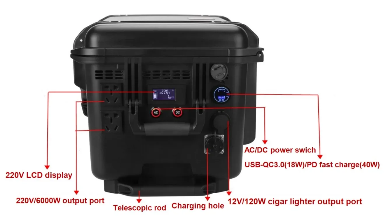 New Energy 220v 240v 6000w 12506wh Solar Rechargeable Generators From China