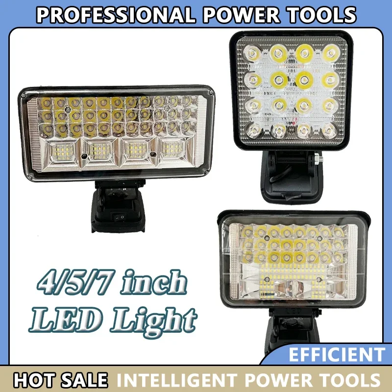 

Fit Makita Fit 18V Battery 4/5/7Inch Led Light Portable Spotlights Cordless Outdoor Work Fishing Handheld Emergency Tool Light