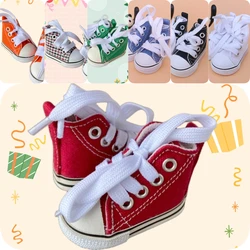 Tilda 6cm Canvas Sneakers For Dolls Paola Reina Minifee,Mini Toy Gym Shoes 1/4 Doll Sports Shoes Accessories for Dolls Toys