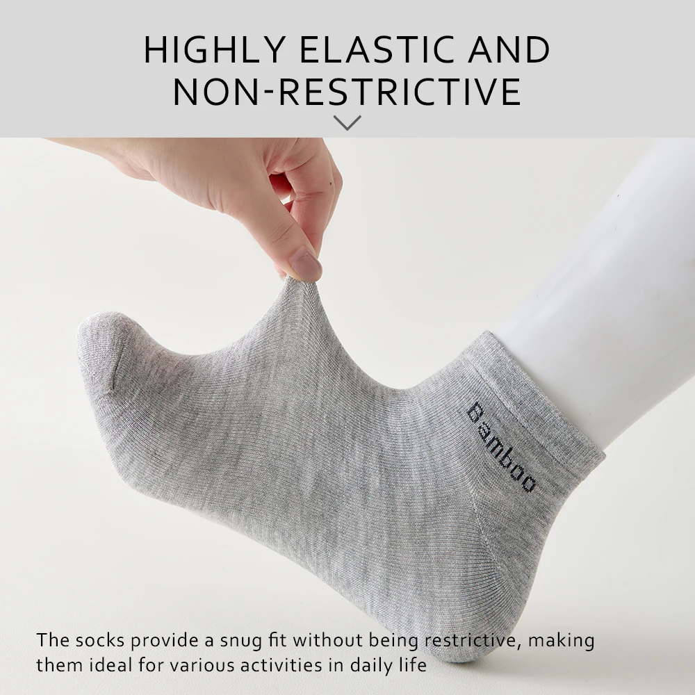 5 пар высококачественных мужских носков из бамбукового волокна, летние тонкие впитывающие пот дезодоранты, мужские деловые повседневные деловые черные носки, подарок