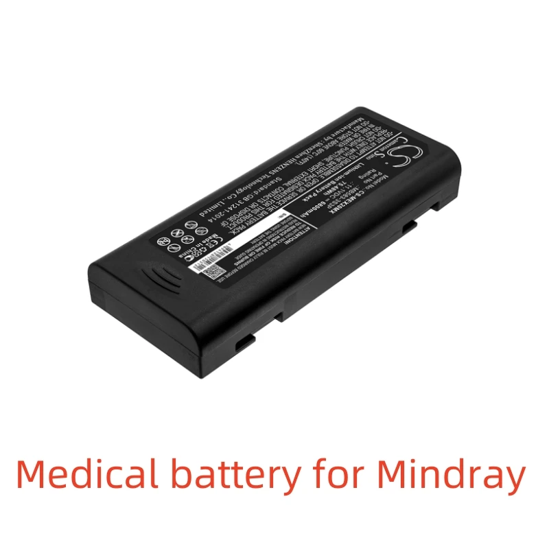 Bateria médica do Li-íon para Mindray, BeneView T8,Accutorr 3, passaporte 12,DPM 6, monitor paciente BeneView N12, 6800mAh, 11.1V