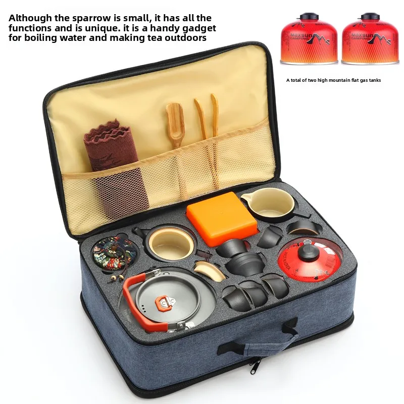 

Fire Maple Outdoor Kettle Gas Stove Travel Tea Set Portable Bag Outdoor Camping Tea Stove Tea Making Equipment