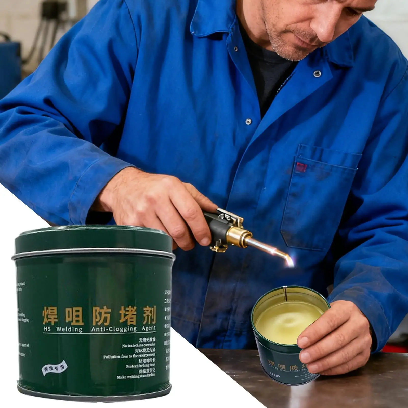 Gel per punta di saldatura 200g Balsamo anti-intasamento Gel per punta per saldatore MIG/TIG per flusso schizzi Strumenti di spruzzo Attrezzatura Filo per macchina