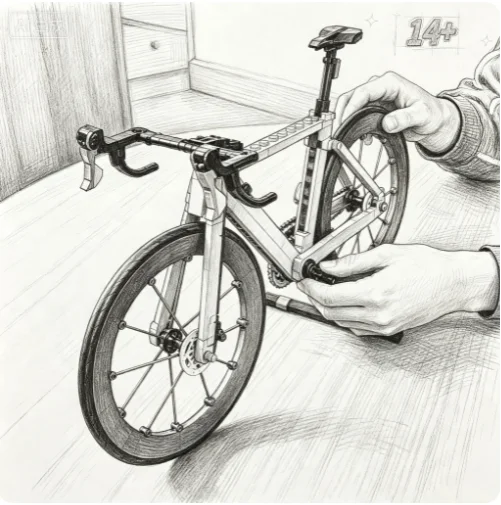 2026 New Bicycle Home Decoration Toy Model, Suitable for Adult Building Activities and Holiday Gifts