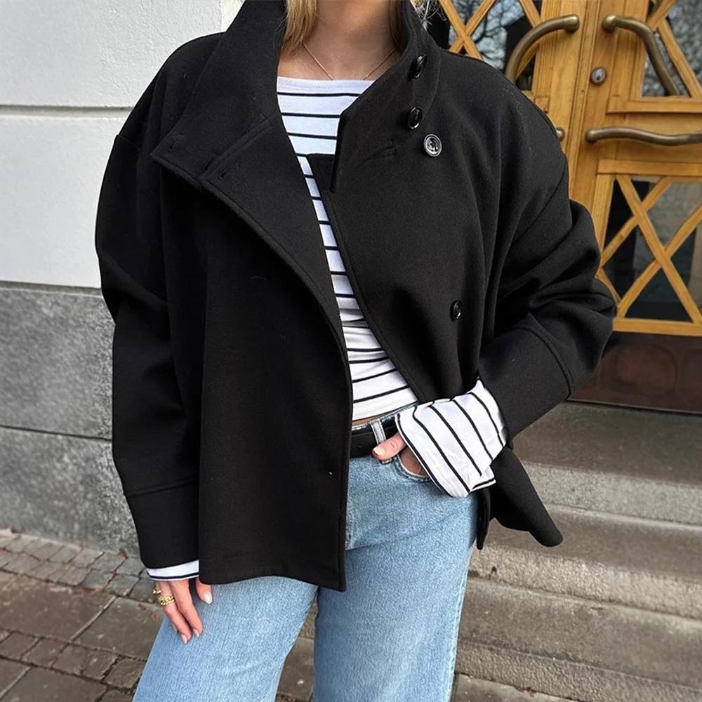 Women's Autumn And Winter CoatsEurope, America 2026 Autumn And Winter New Women's Clothing, Elegant Temperament Stand-up Collar