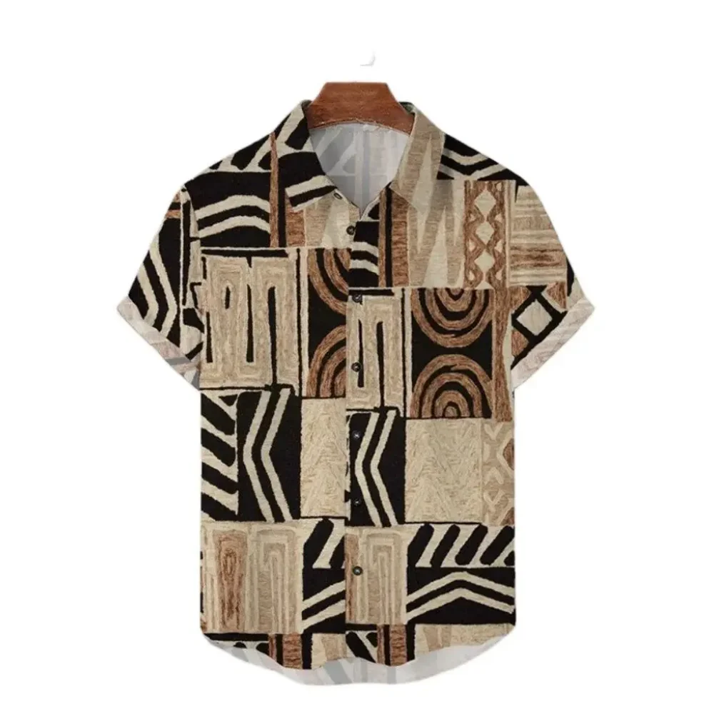 Chemise hawaïenne à manches courtes pour hommes, haut respirant, vêtements décontractés, mode estivale