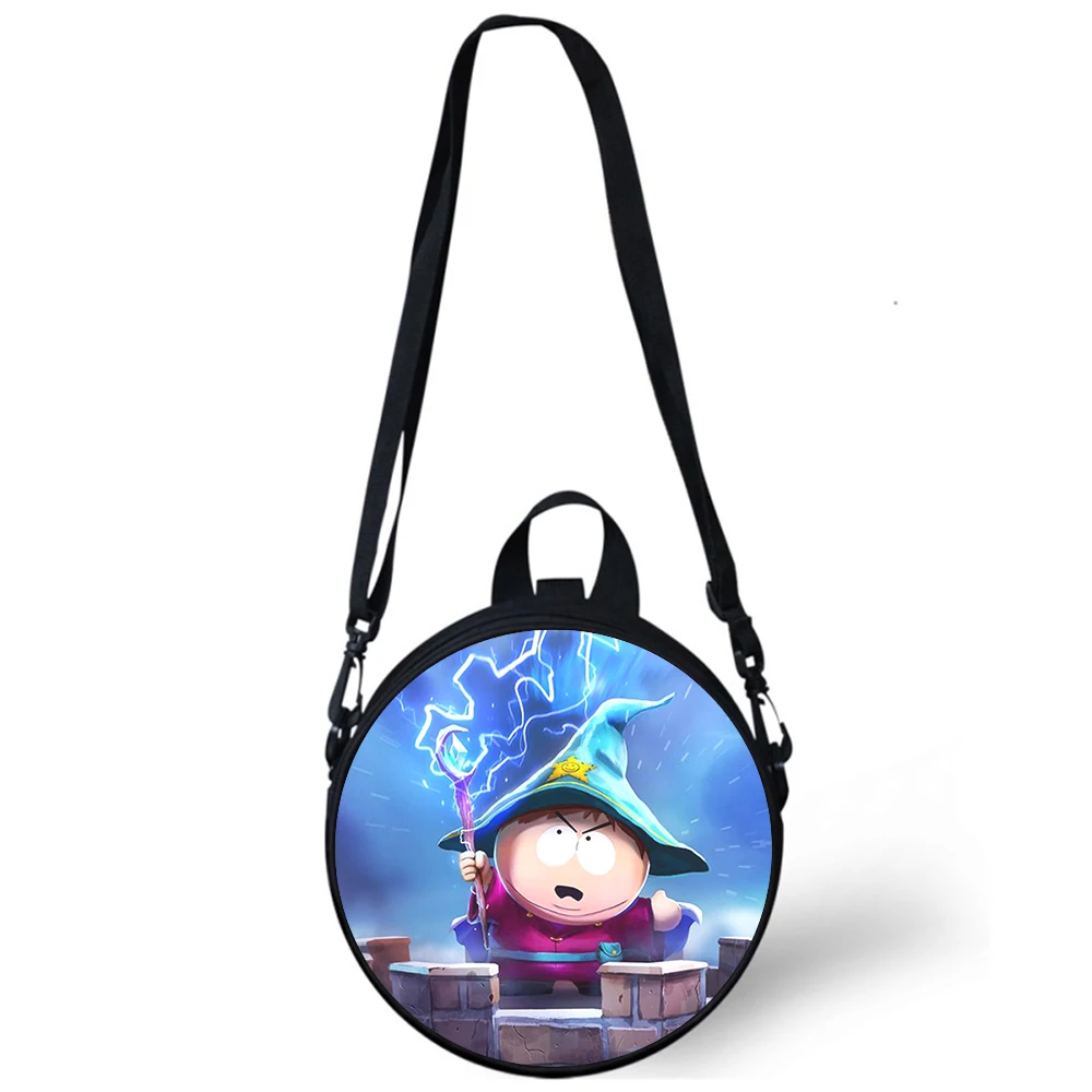 South-Park Child kindergarten Bag 3D Print Crossbody Shoulder Bags For School Women Mini Round Bagpacks Rugtas Bag