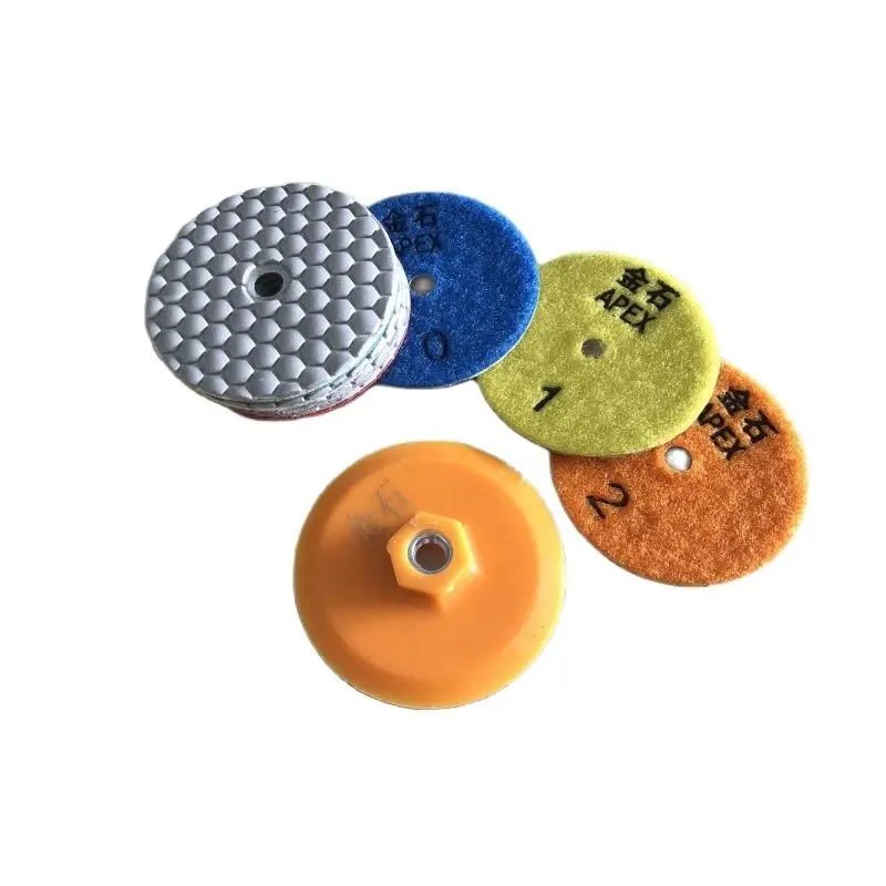 

8 шт. 3-дюймовая Алмазная подставка для сухой полировки, белый лист с 1 подставкой для шлифовки, очистки, гранита, камня, бетона, мрамора
