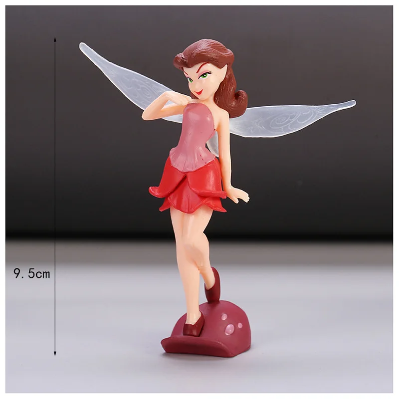 10cm 7Pcs/Set Cartoon Disney Tinker Bell Princess Mini Doll Action Figure Anime Mini Collection Figurine Toy Odel For Children