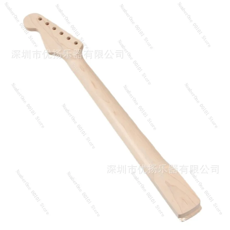 22フレットのメイプル指板、ミッドラインなしのエレキギターネック